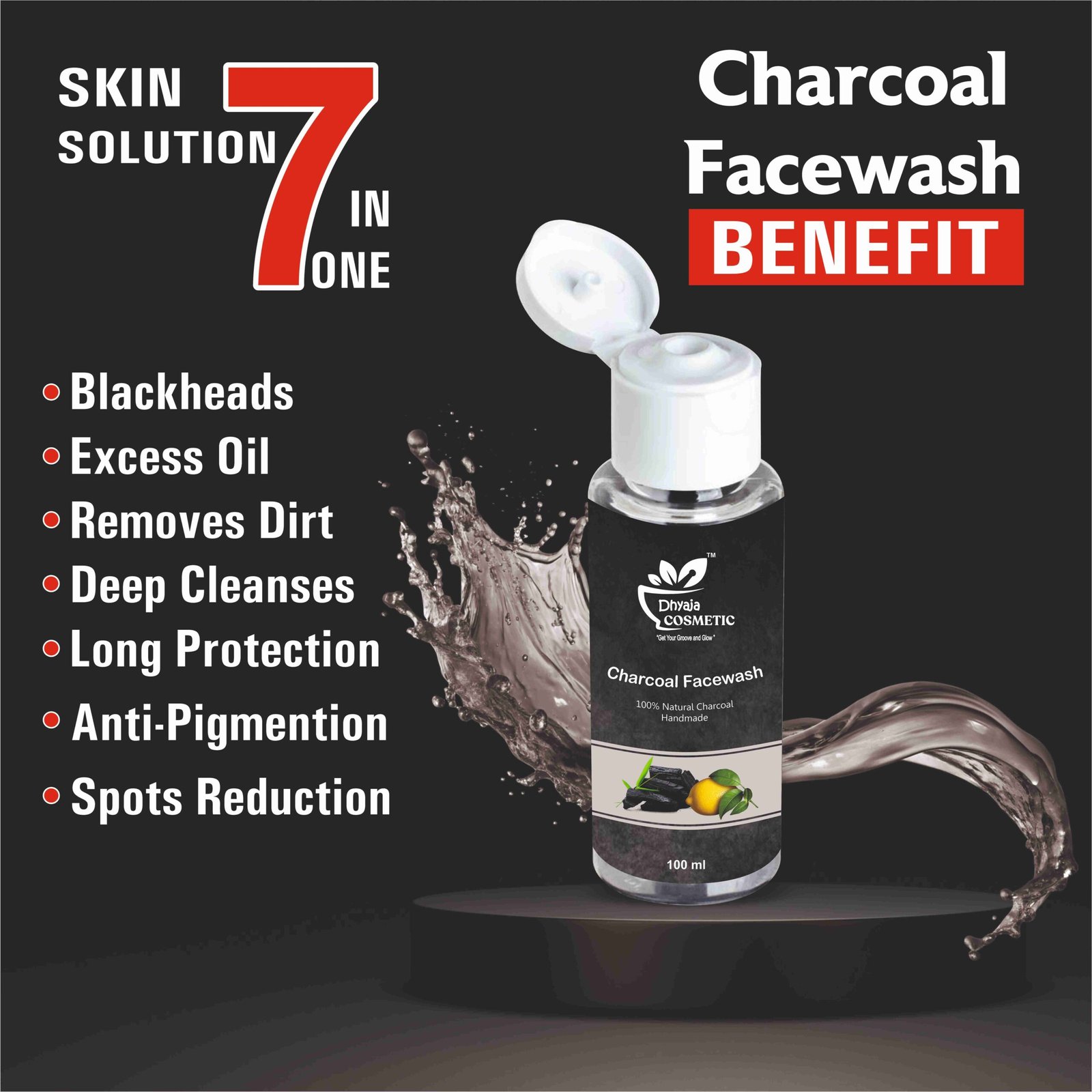 Charcoal Tan Removal Face Scrub for Glowing Skin Anti Acne, Blackhead Remover for Oily Skin For Man