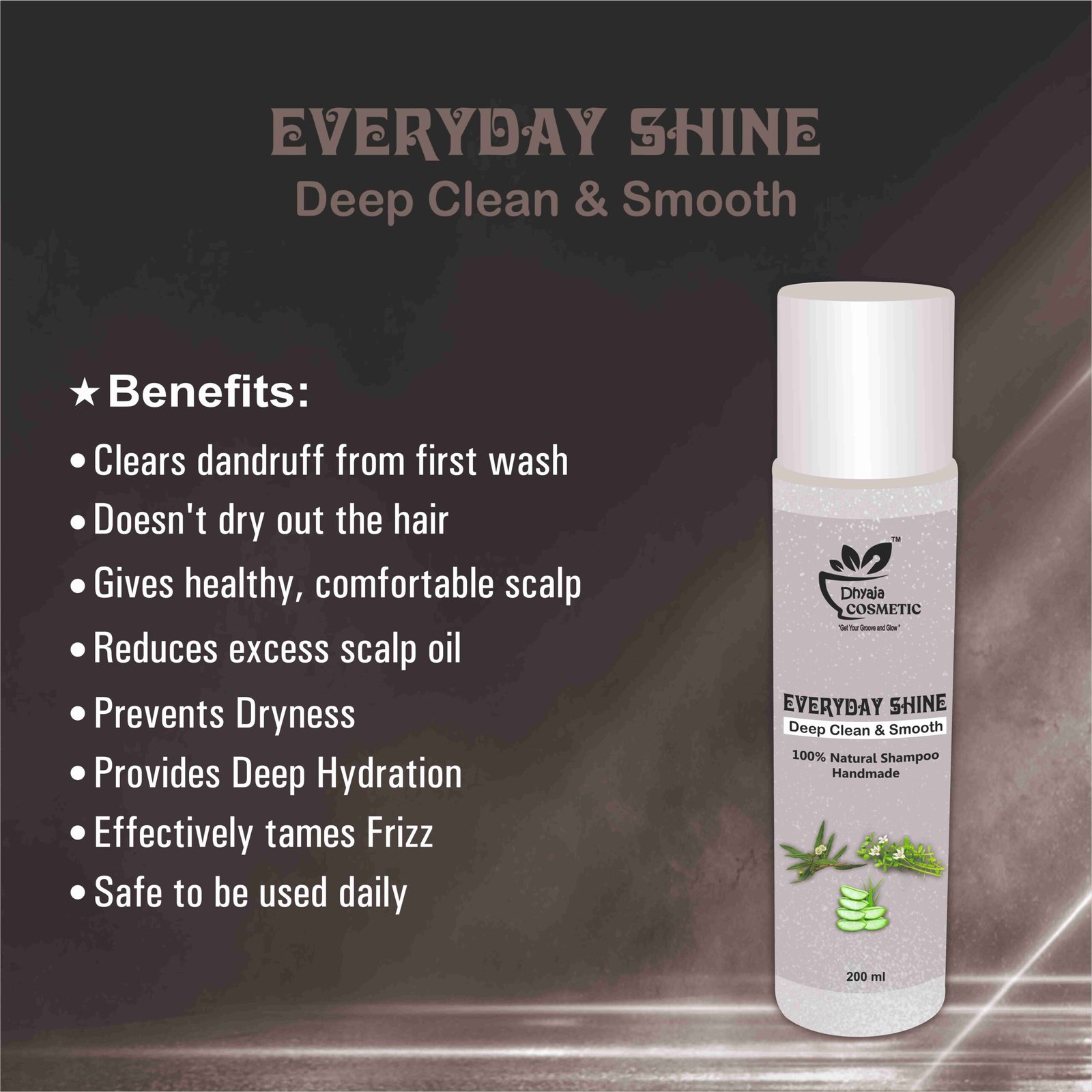 Herbal Hair Cleanser Shampoo for Hair Fall Control With Keratin Protein & Nansyl Everyday Shine