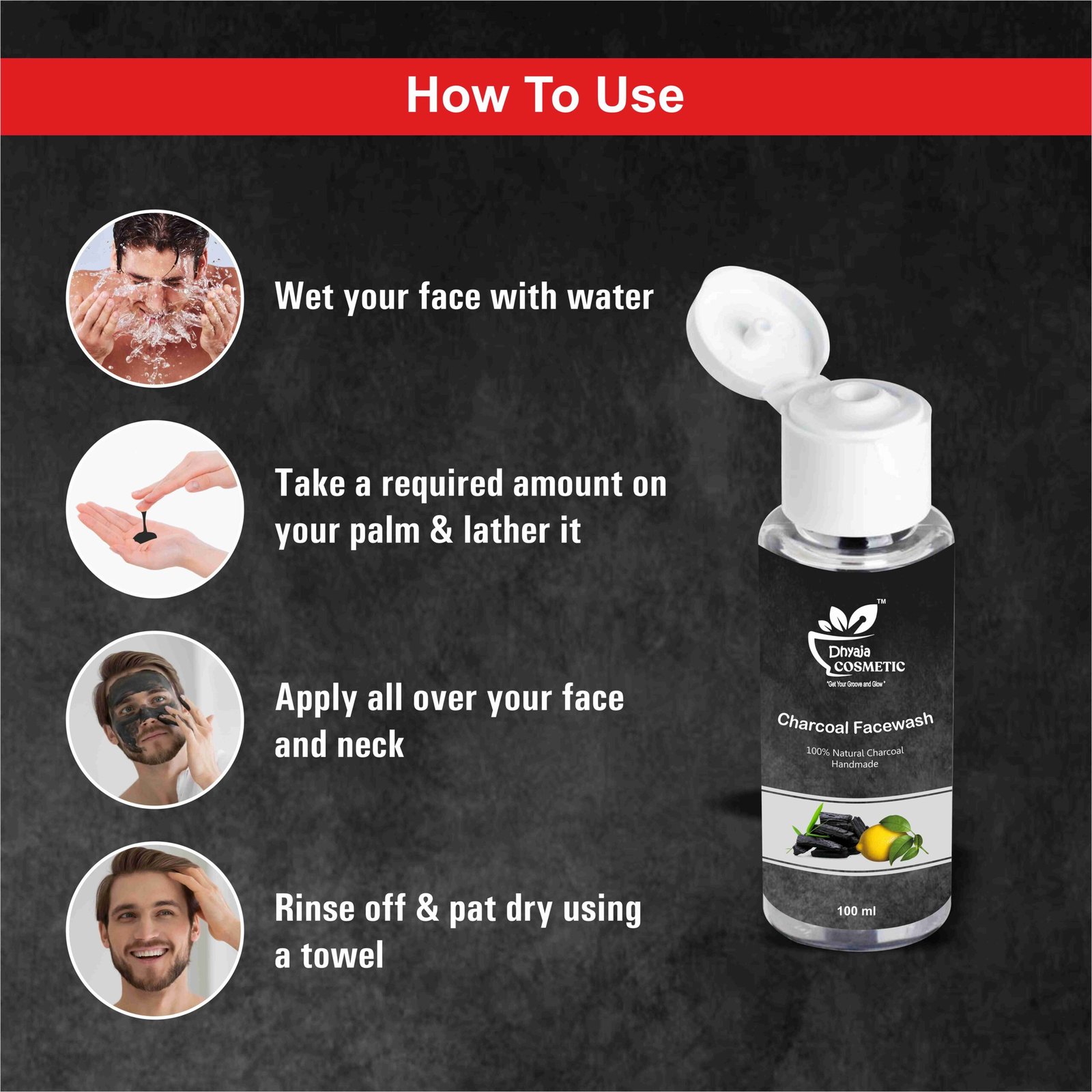 Charcoal Tan Removal Face Scrub for Glowing Skin Anti Acne, Blackhead Remover for Oily Skin For Man