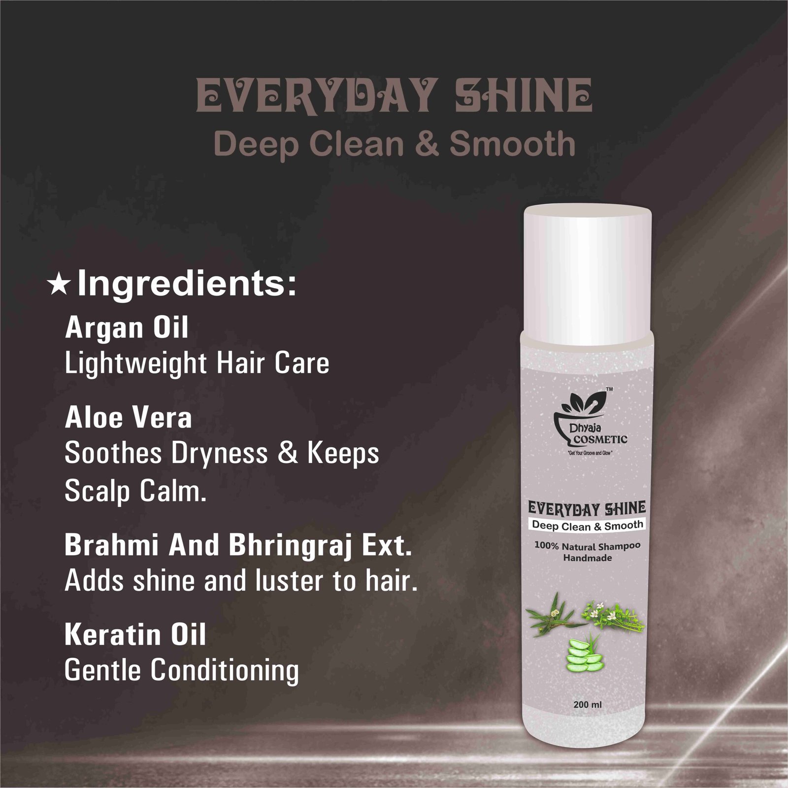 Herbal Hair Cleanser Shampoo for Hair Fall Control With Keratin Protein & Nansyl Everyday Shine
