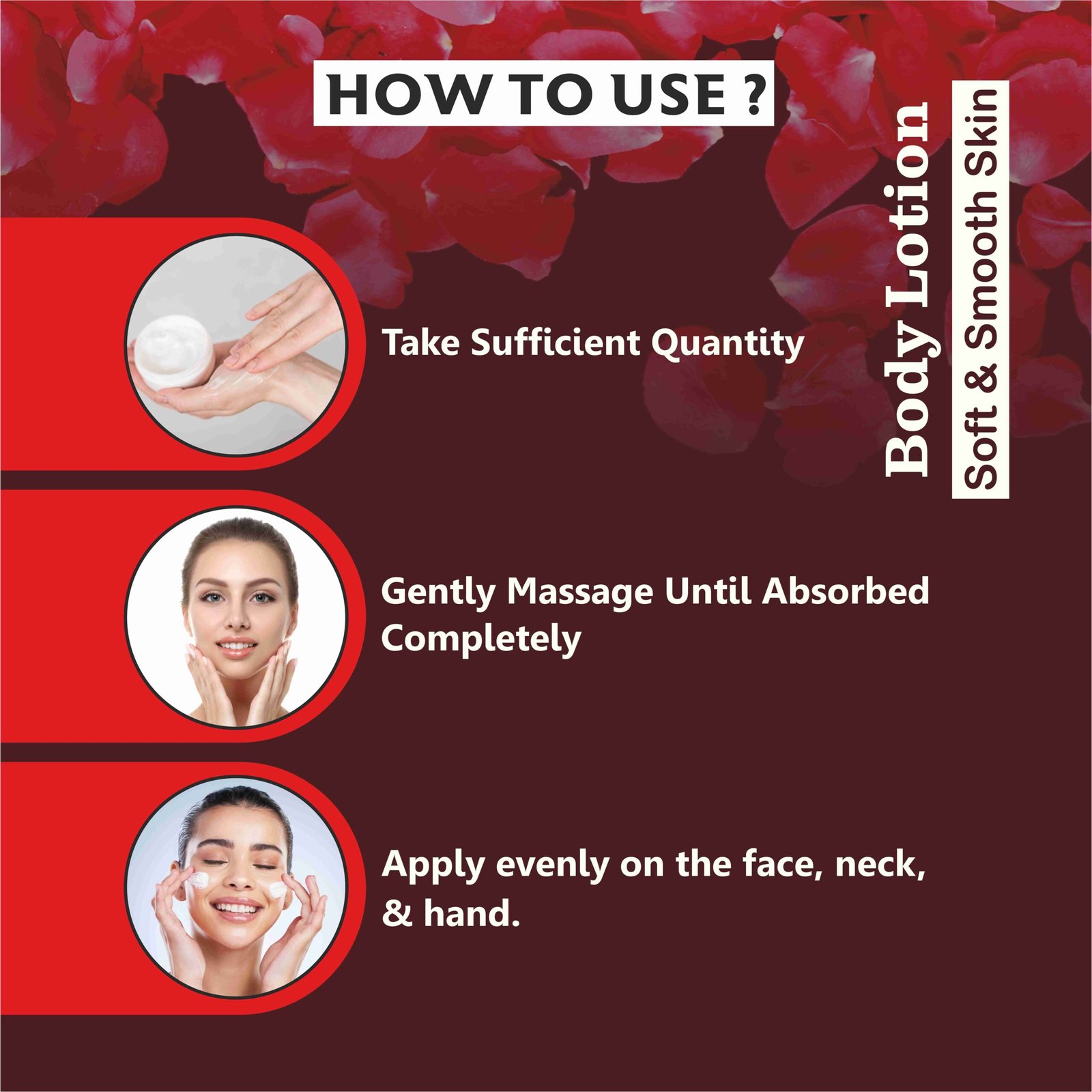 Rose Smoothing Body Lotion with Lactic Acid 48HR Moisture Lock with Moisture