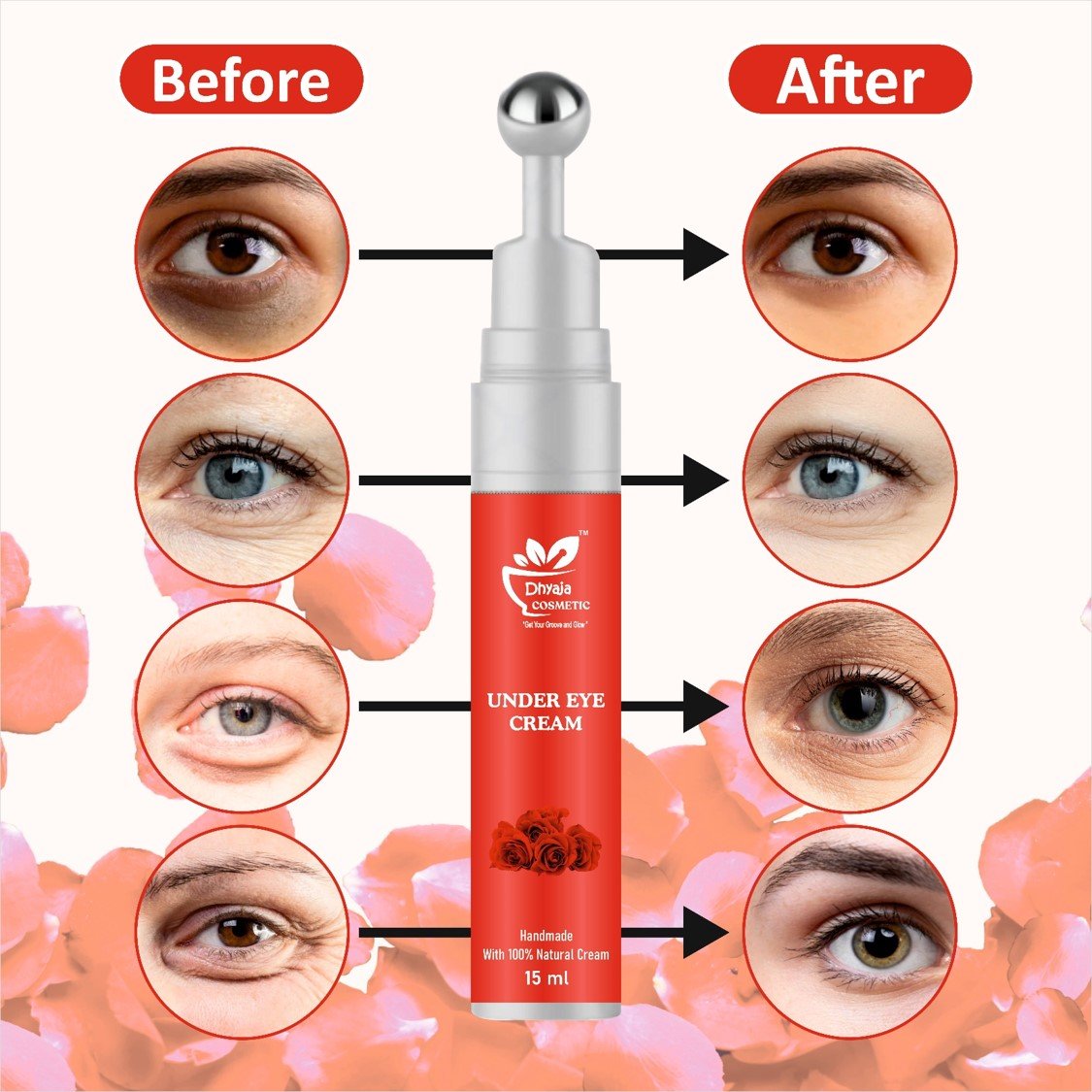 Rose Under Eye Roll On